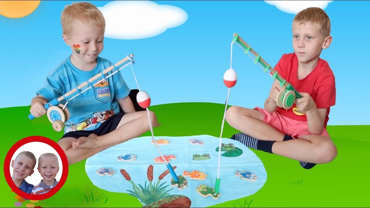 Kids Fishing Game. Catch a Fish and Learn Numbers with Mike and Jake.
