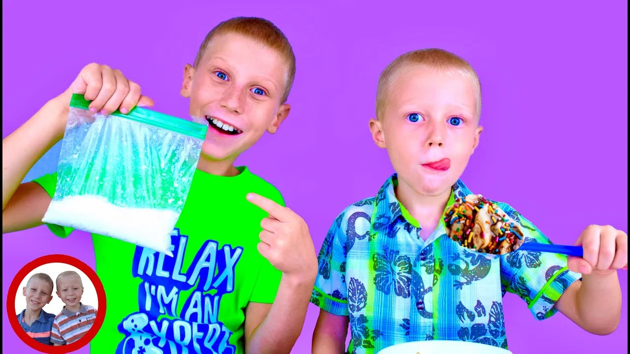 Homemade Ice Cream in a bag | Easy DIY Science Experiment To Do At Home With Mike And Jake