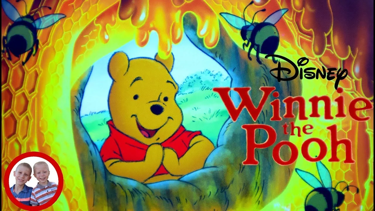 Disney WINNIE THE POOH. Story time for children with Mike and Jake