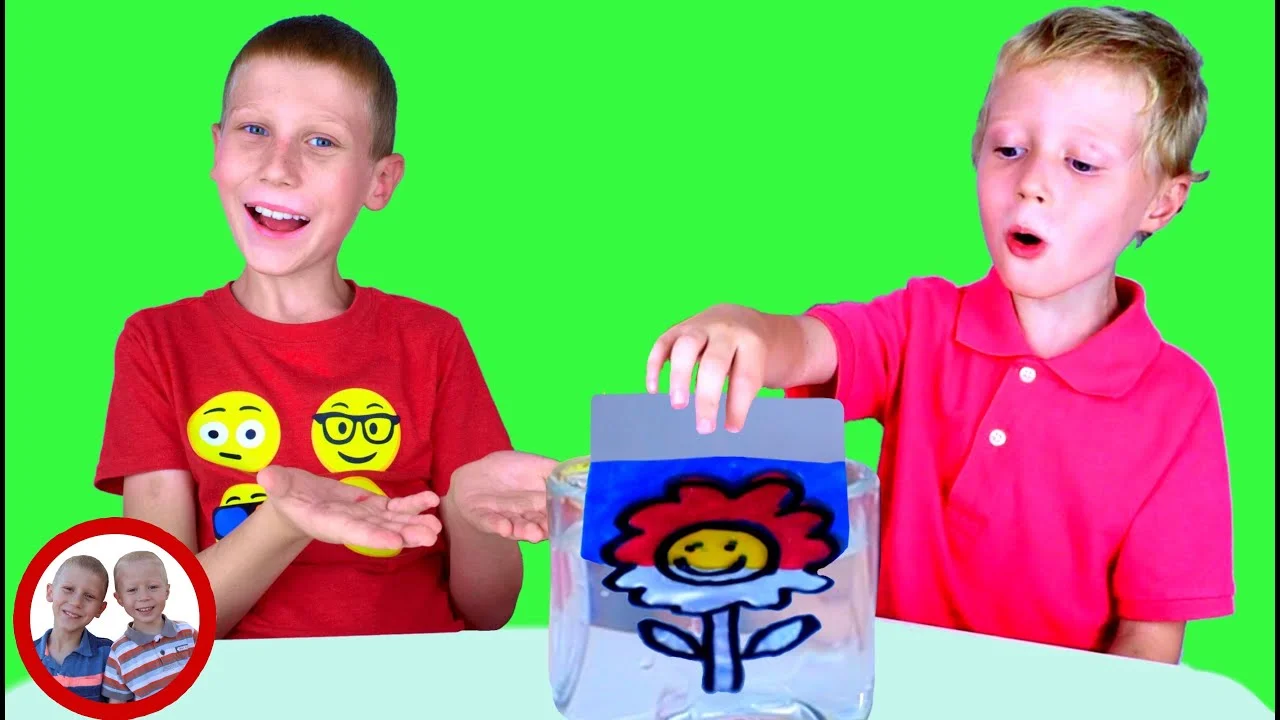 Magic Paper in the glass | Easy DIY Science Experiment for kids with Mike and Jake