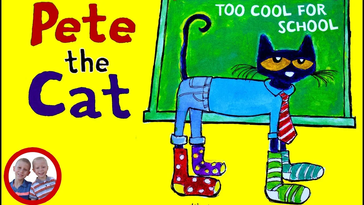 Pete the Cat - Too Cool for School | Story time with Mike and Jake | Kids books read aloud