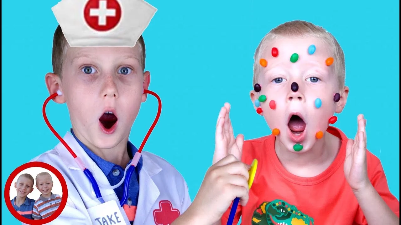 Too Much Jelly Beans !!! Mike and Jake pretend play 