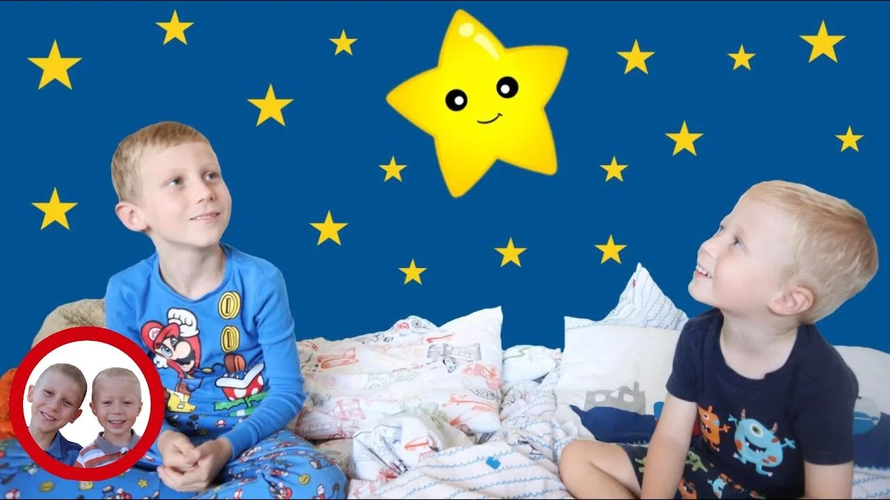 Twinkle Twinkle Little Star. Bedtime Song for kids with Mike and Jake