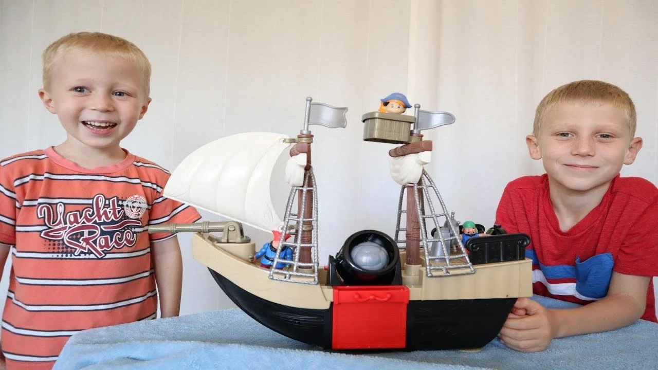 Row Row Row Your Boat Nursery Rhymes & Kids Song with Mike and Jake