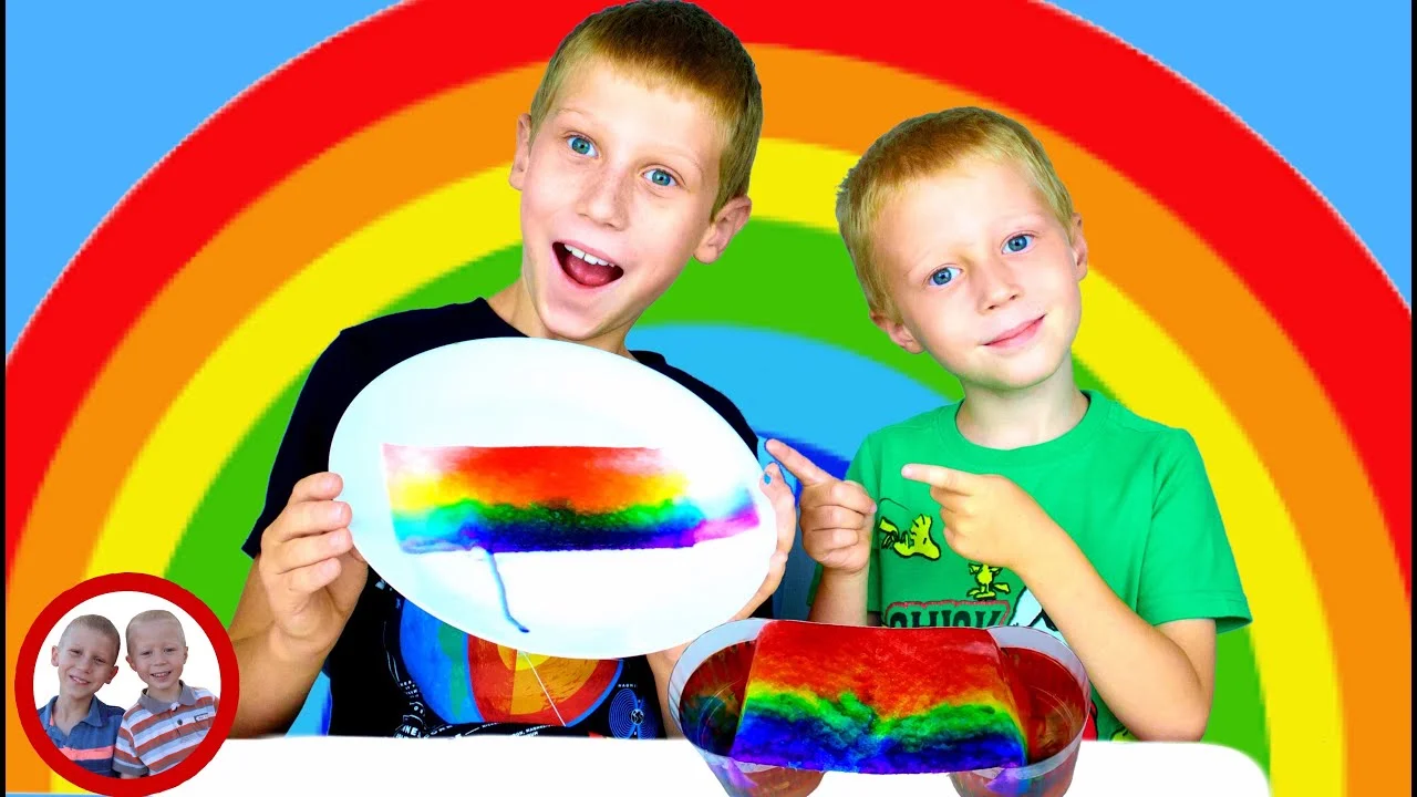 Grow your own rainbow! Educational science experiment with Mike and Jake