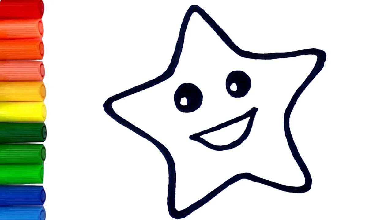 How to Draw and Color Cute Star