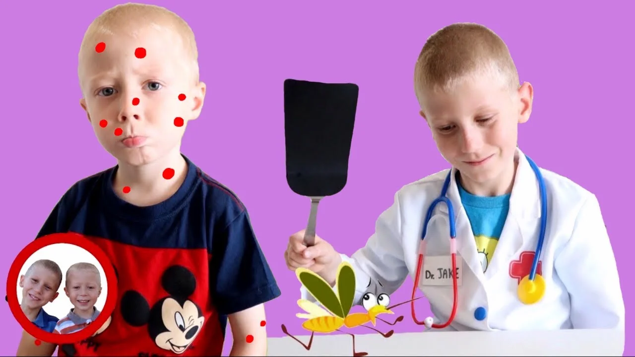 RED SPOTS! Mike and Jake Pretend Play 