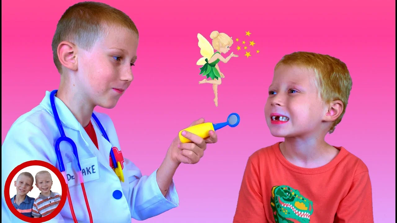 Tooth fairy!  Mike and Jake pretend play