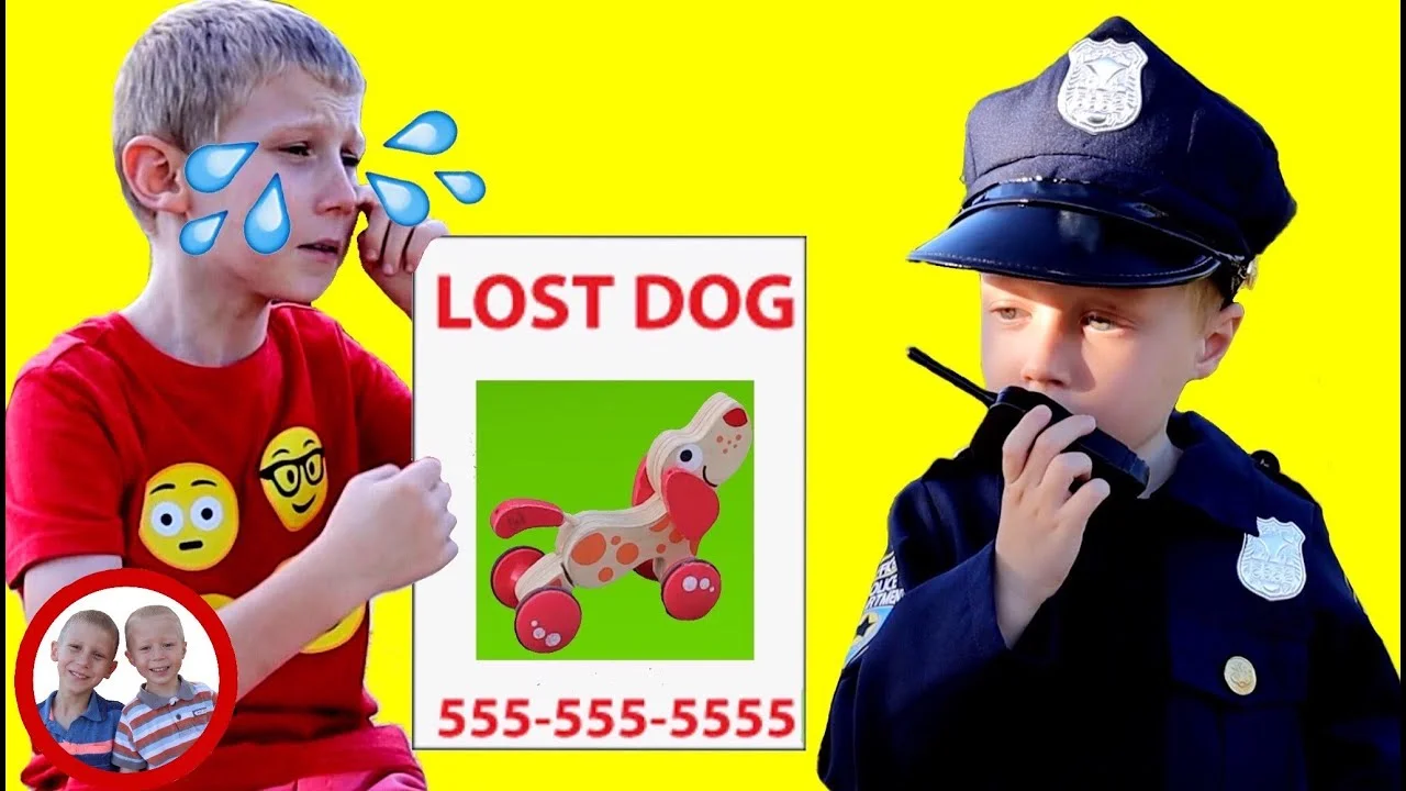 Police officer Mike helps to find Jake's lost dog! Mike and Jake pretend play