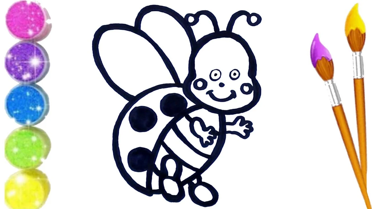 How to Draw, Paint  and Color Cute Ladybug