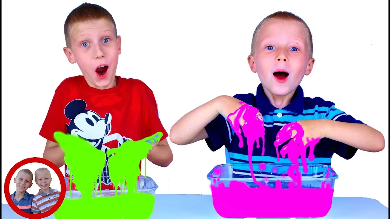 Cornstarch slime science experiment with Mike and Jake
