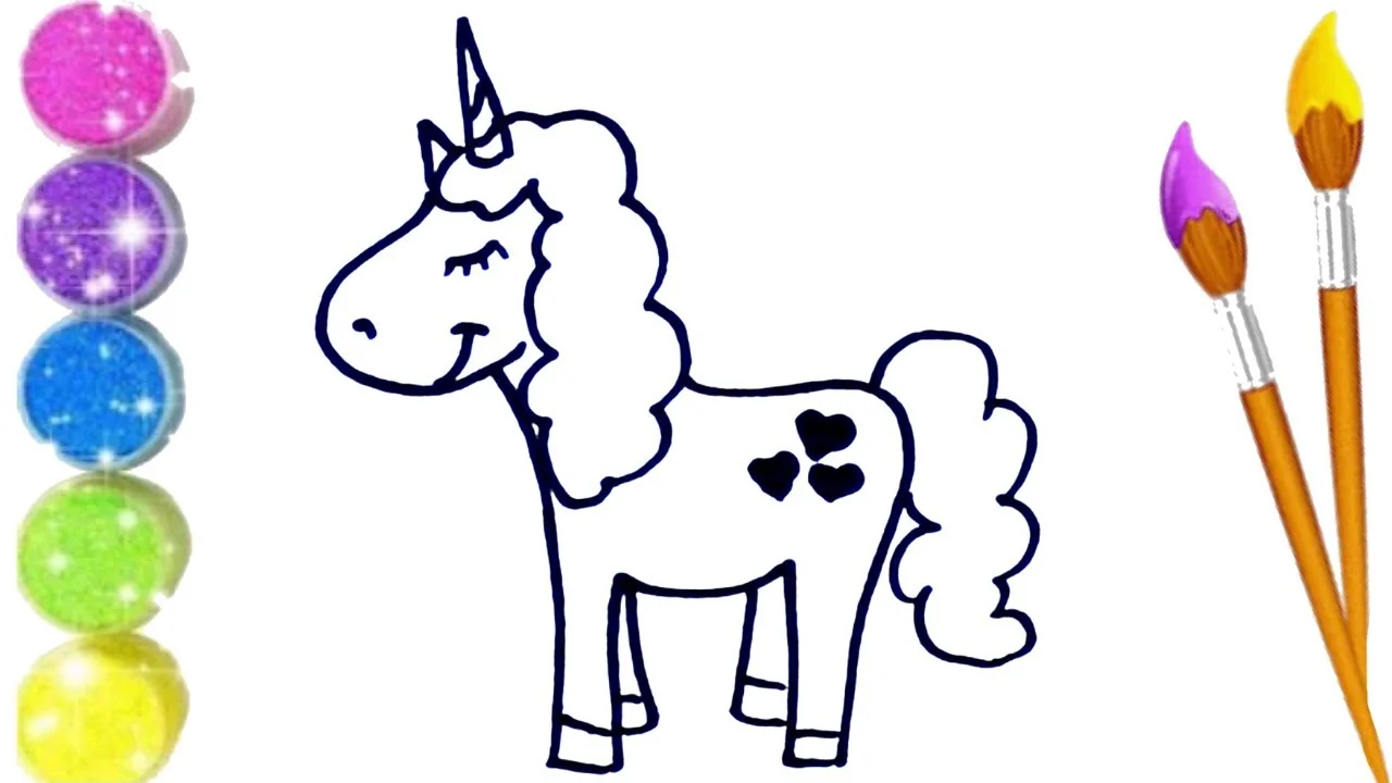 How to Draw, Paint and Color Cute Unicorn 
