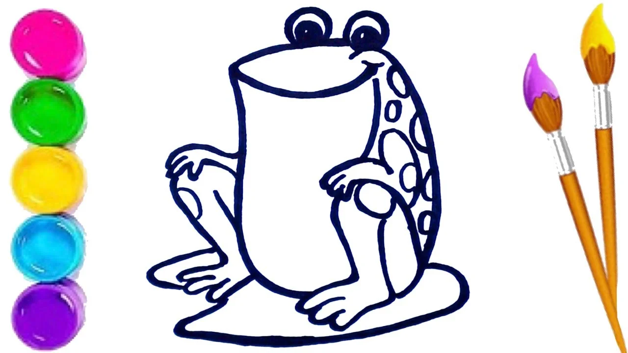 Frog Drawing, Painting  and Coloring