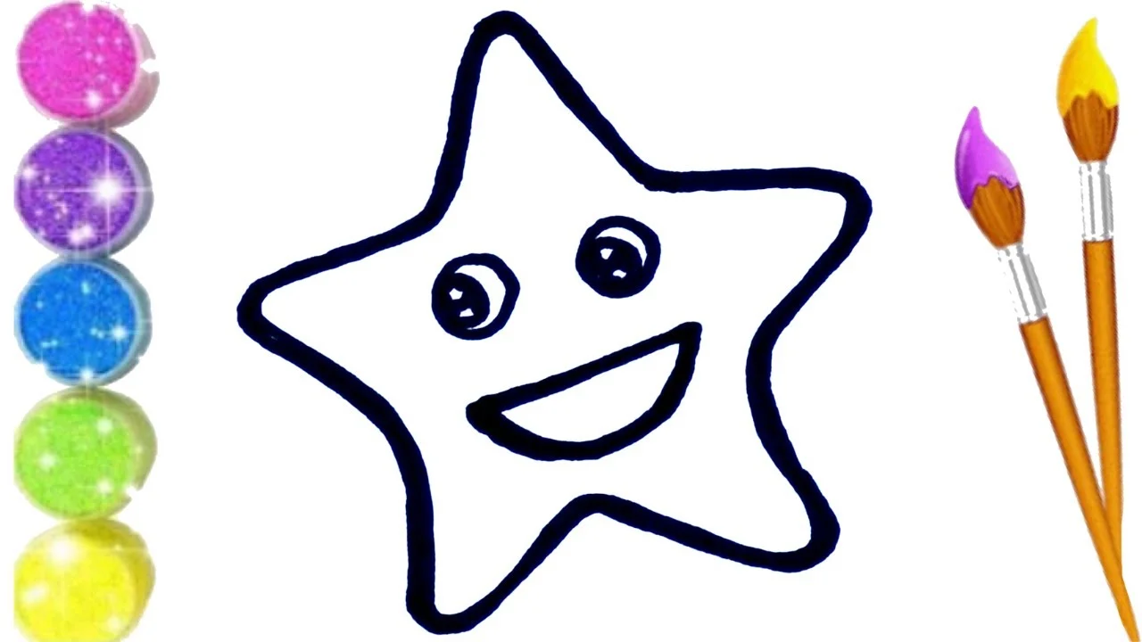 How to Draw and Color Cute Star